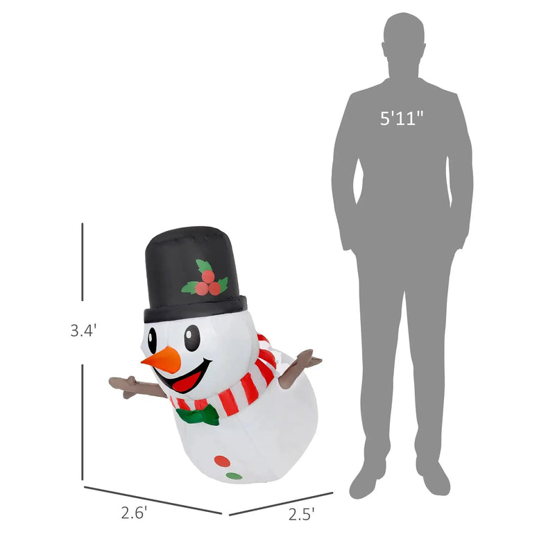 3.4' Inflatable Hanging Snowman Christmas Display by HouseOfZazla