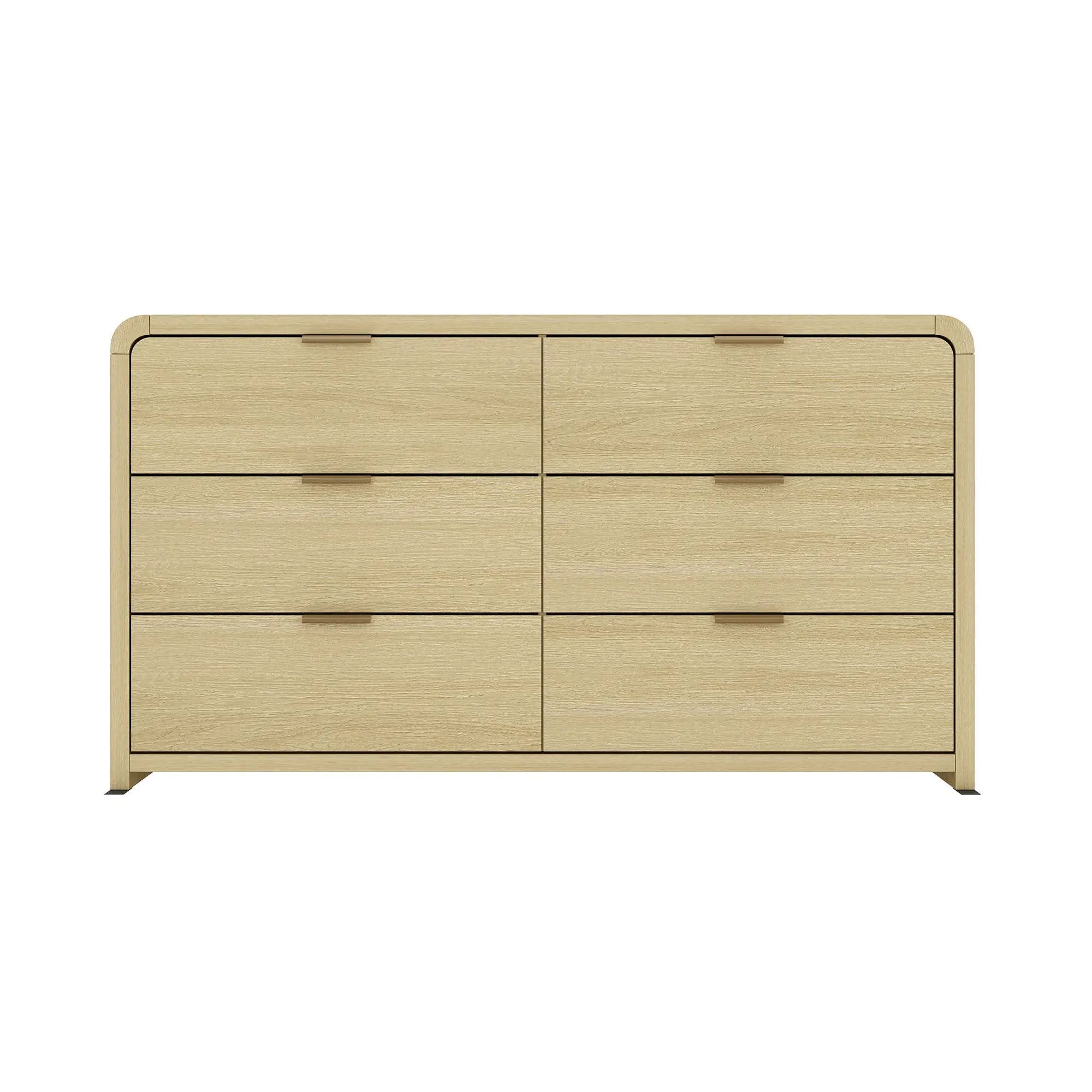Grace - Double Dresser With 6 Drawers - Oak by HouseOfZazla