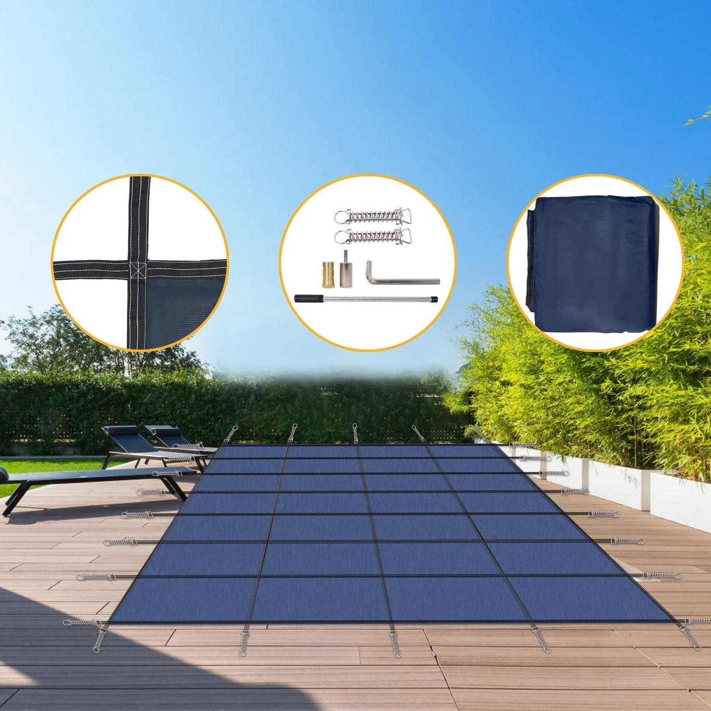 Inground Rectangle Winter Safety Pool Cover by HouseOfZazla