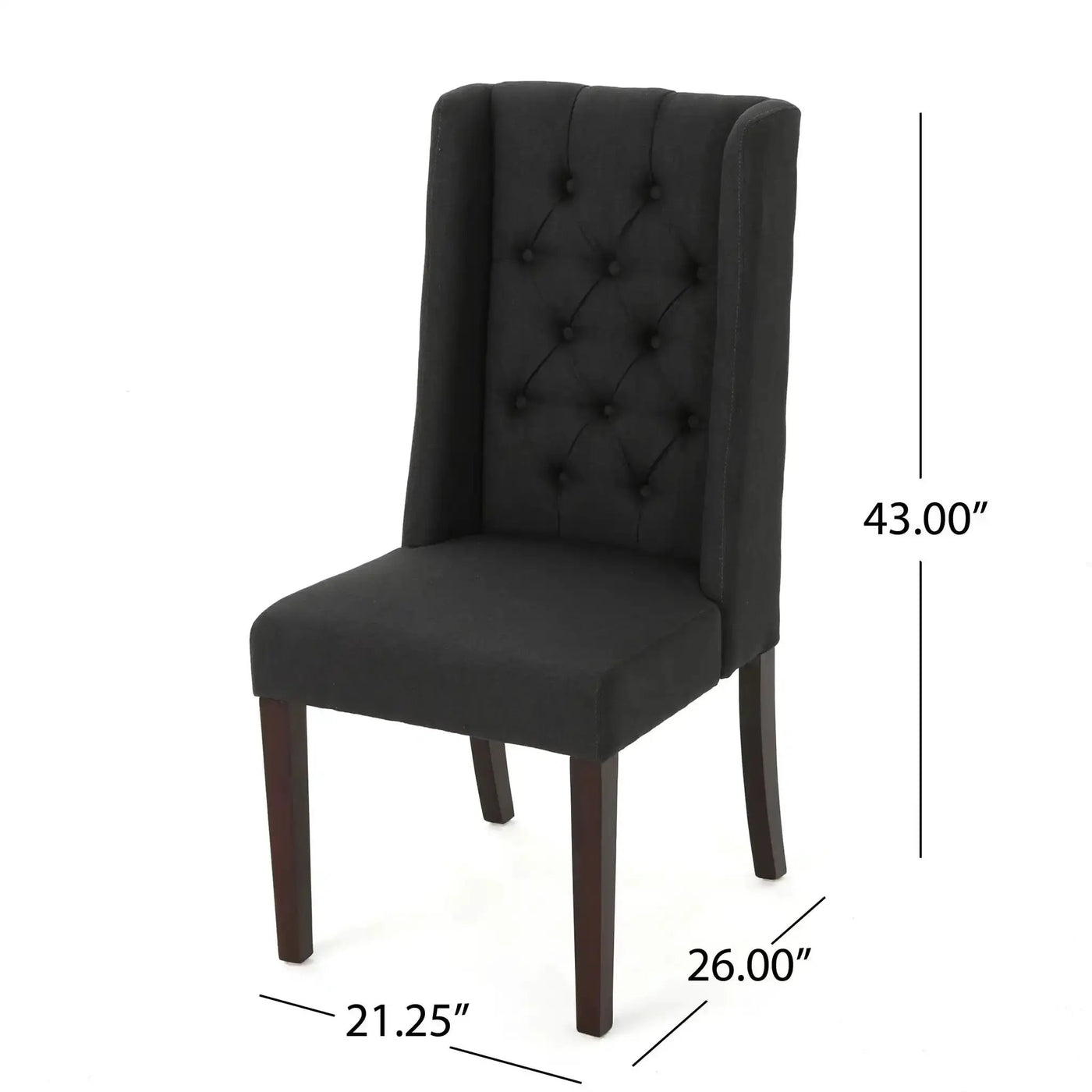 Sophisticated Tufted Dining Chair With High Back Design by HouseOfZazla