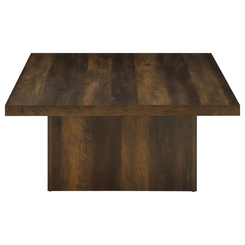 Devar Square Engineered Wood Cocktail Coffee Table Dark Pine by Unique Piece Furniture