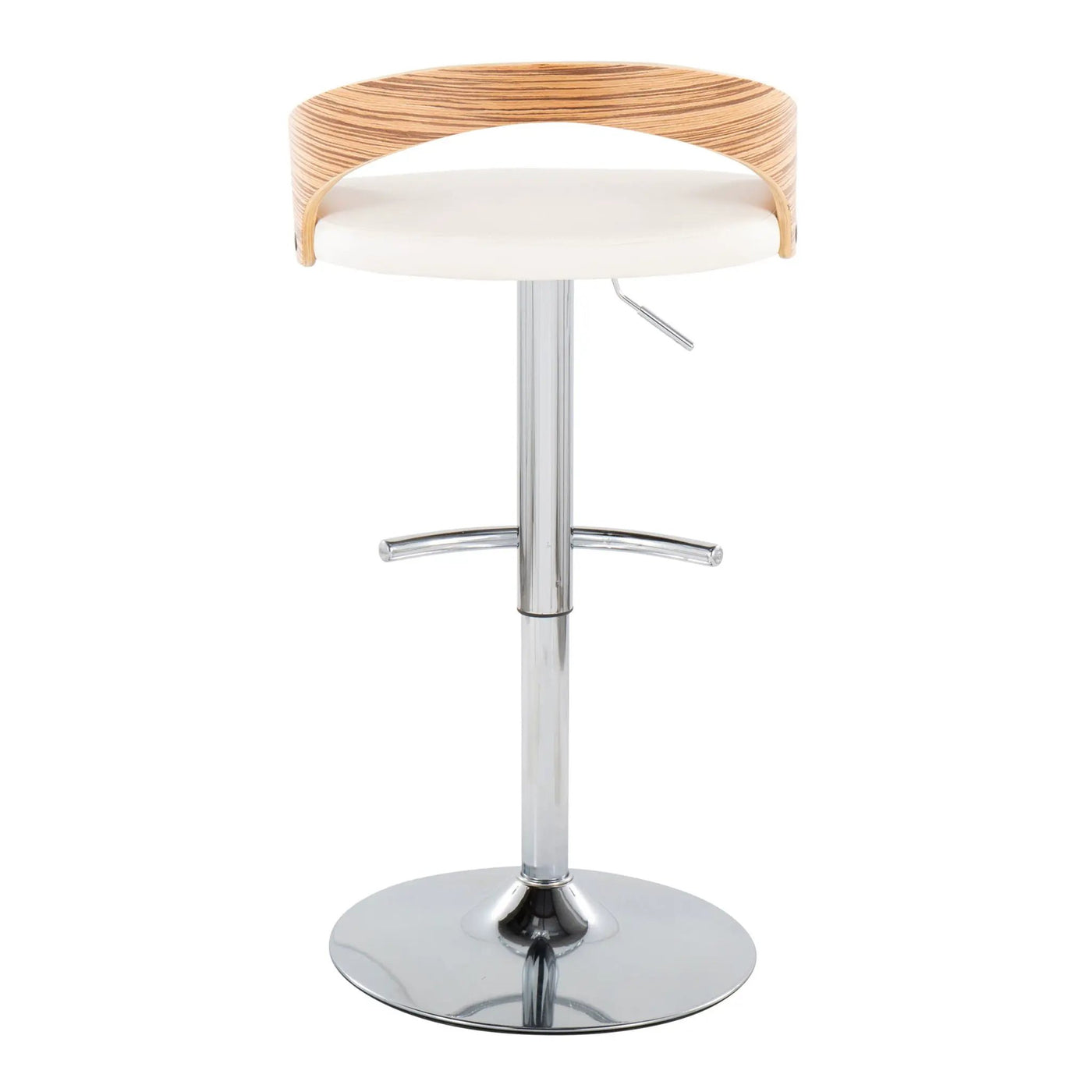 Grotto - Contemporary, Adjustable Barstool With Swivel With Rounded T Footrest (Set of 2) by HouseOfZazla