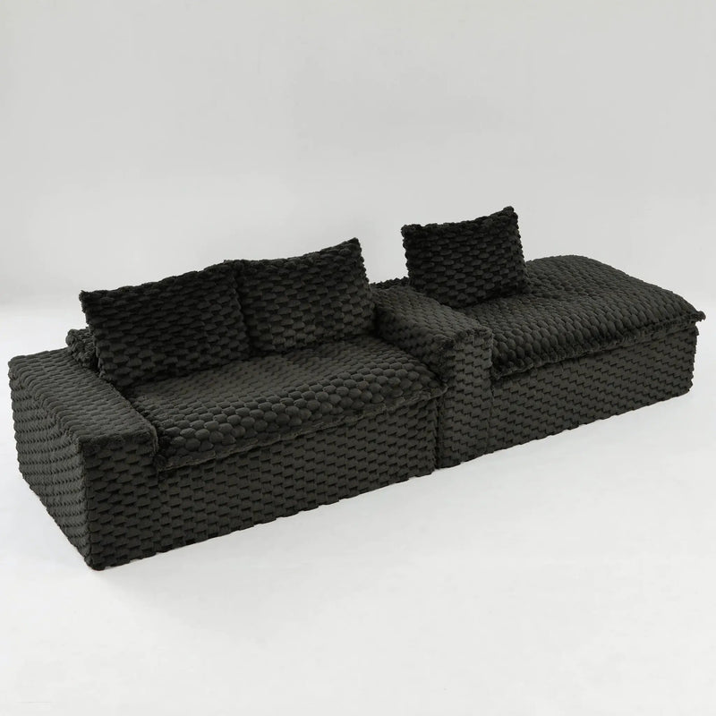 Modular Sofa, Convertible Twin Seat With Chaise Lounge by HouseOfZazla