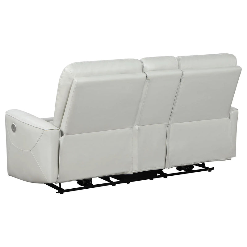 Greenfield Upholstered Power Reclining Loveseat Dove Grey by Unique Piece Furniture