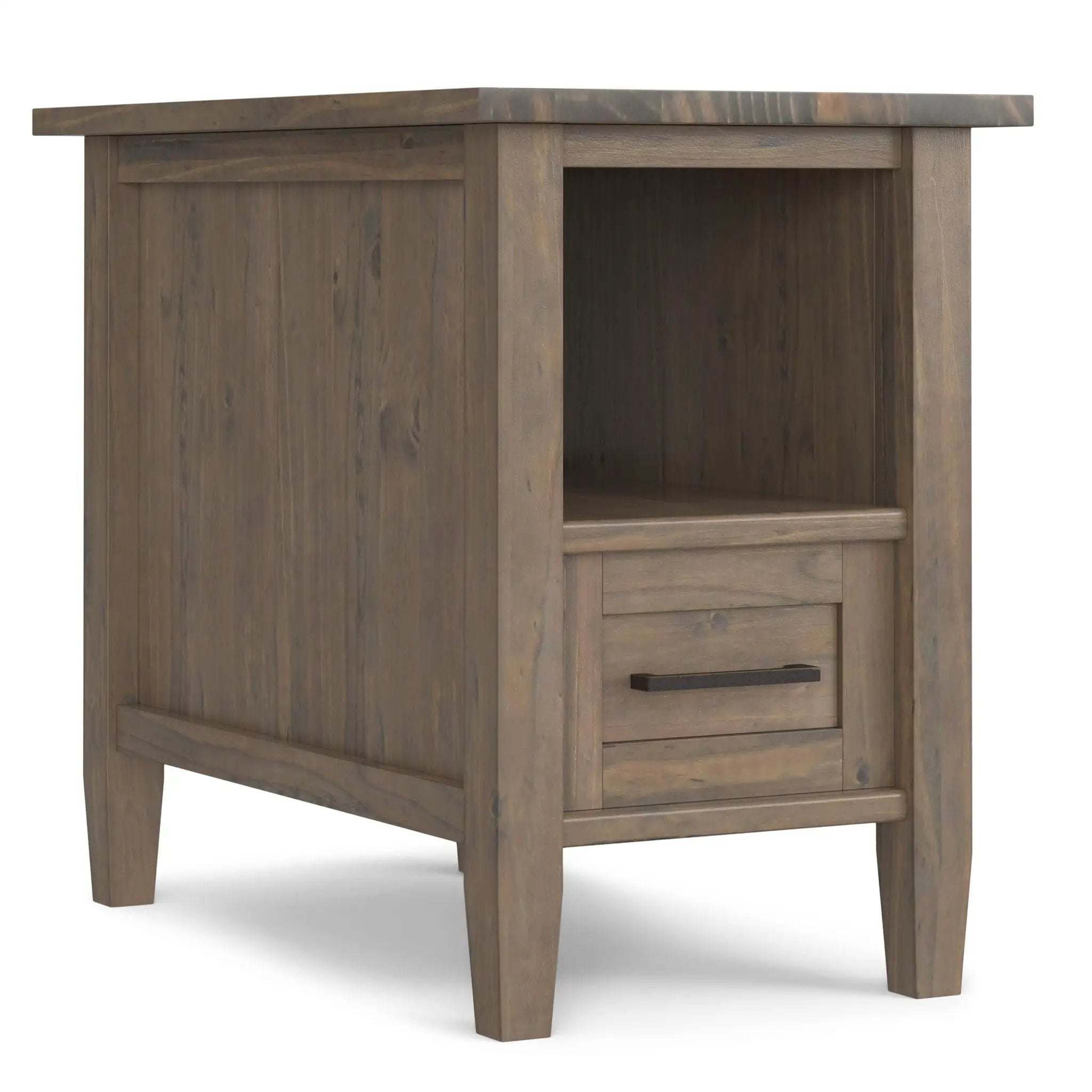 Ela - Narrow End Table - Brown by HouseOfZazla