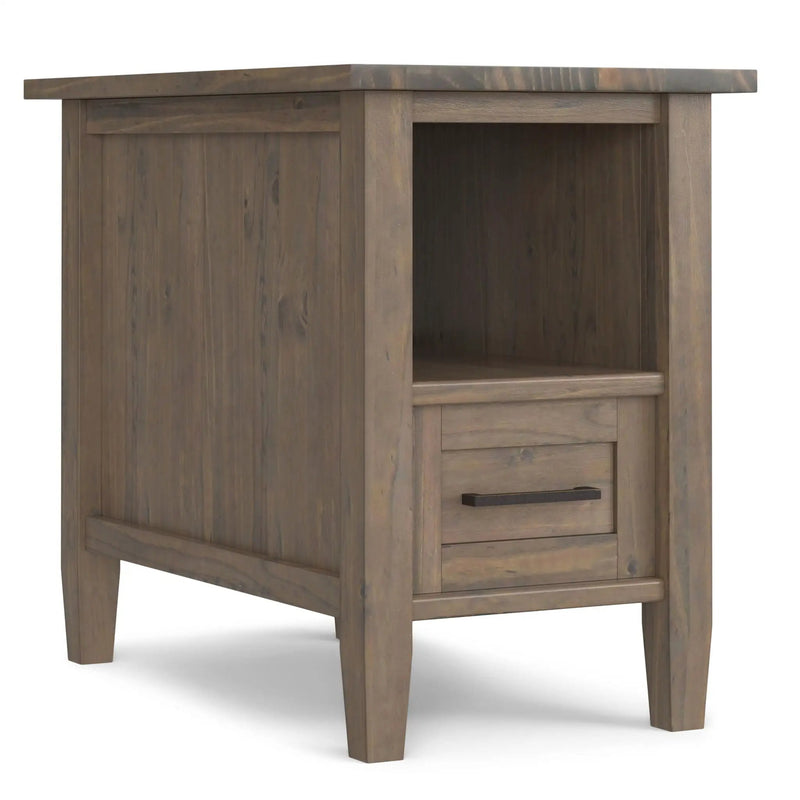 Ela - Narrow End Table - Brown by HouseOfZazla