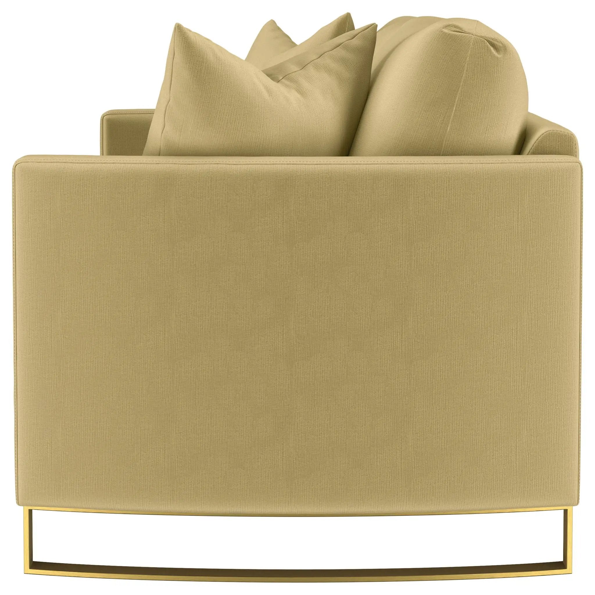 Corliss Upholstered Curved Track Arm Sofa Camel by Unique Piece Furniture