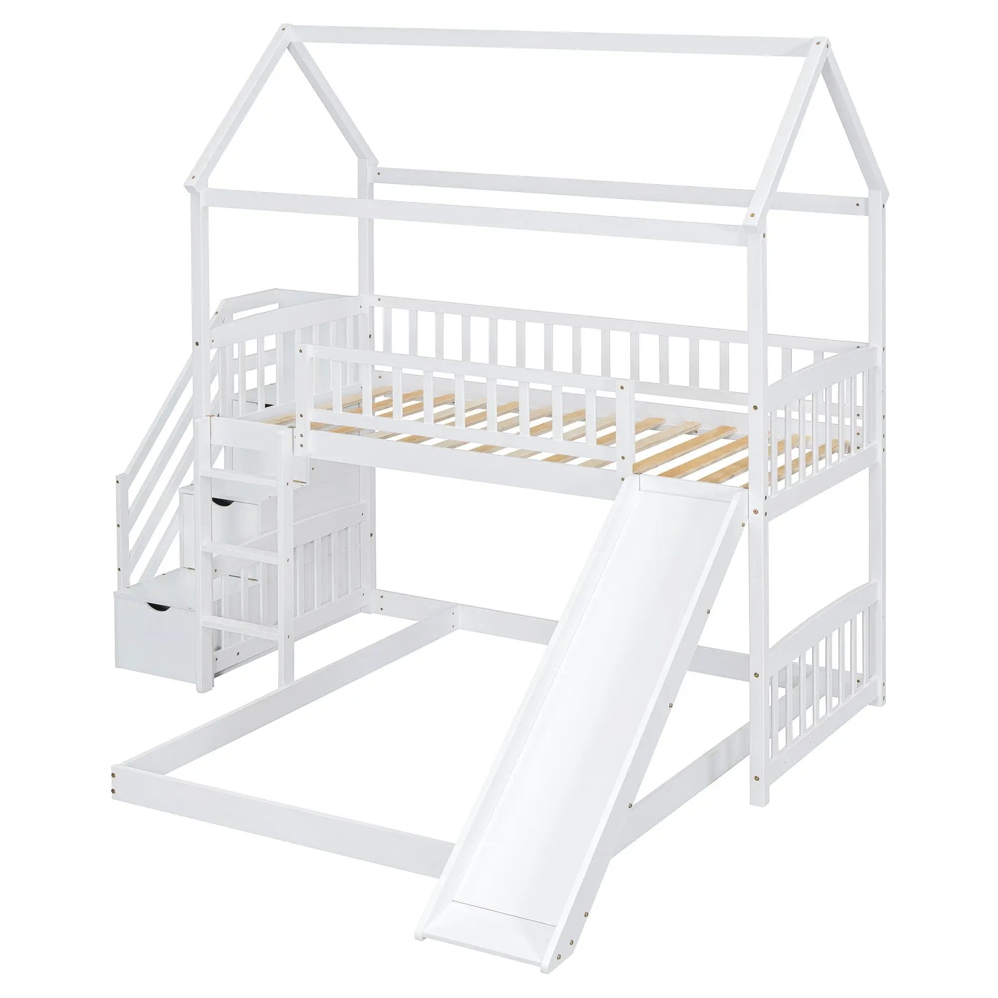 House Bunk Bed With Slide by HouseOfZazla
