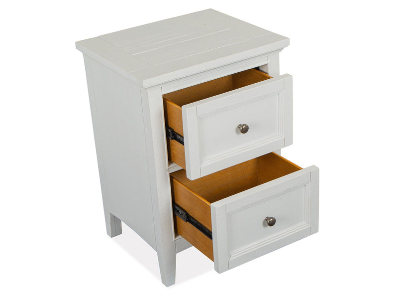 Heron Cove - Small Drawer Nightstand - Chalk White And Dovetail Gray, photo 4 of 7