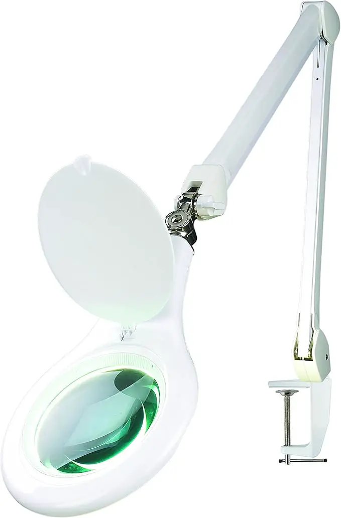 5X PRO XL Magnifying Desk Clamp Lamp – With Bright LED Light by Outdoor Solar Outlet