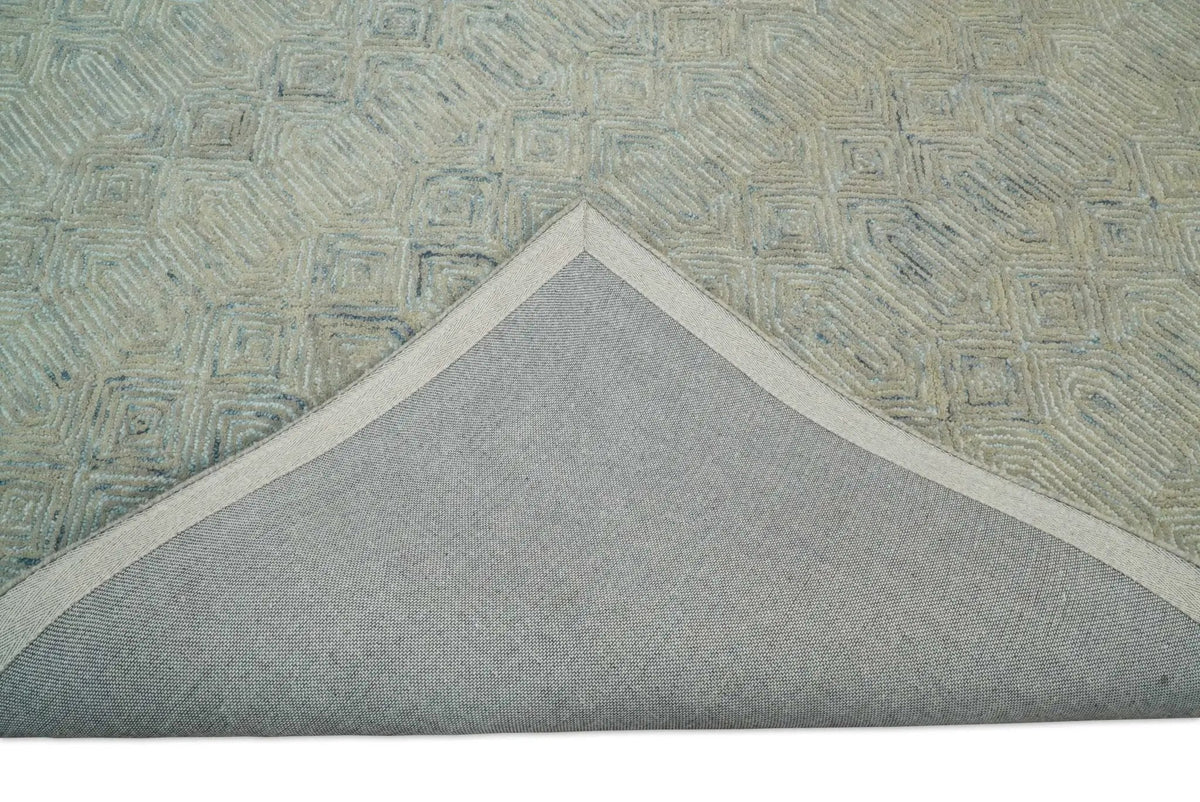 Beige Modern Style Hand Tufted Wool Area Rug by The Rug Decor