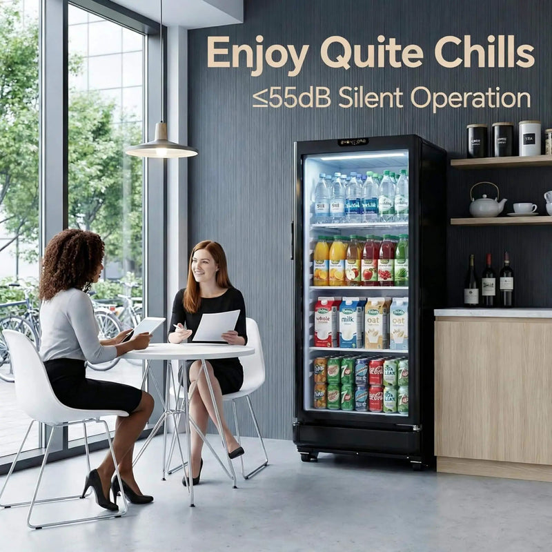 6.0 Cu.Ft Commercial Beverage Refrigerator With Glass Door And Adjustable Shelves (SAK28460) by SAKSBY WHOLESALE