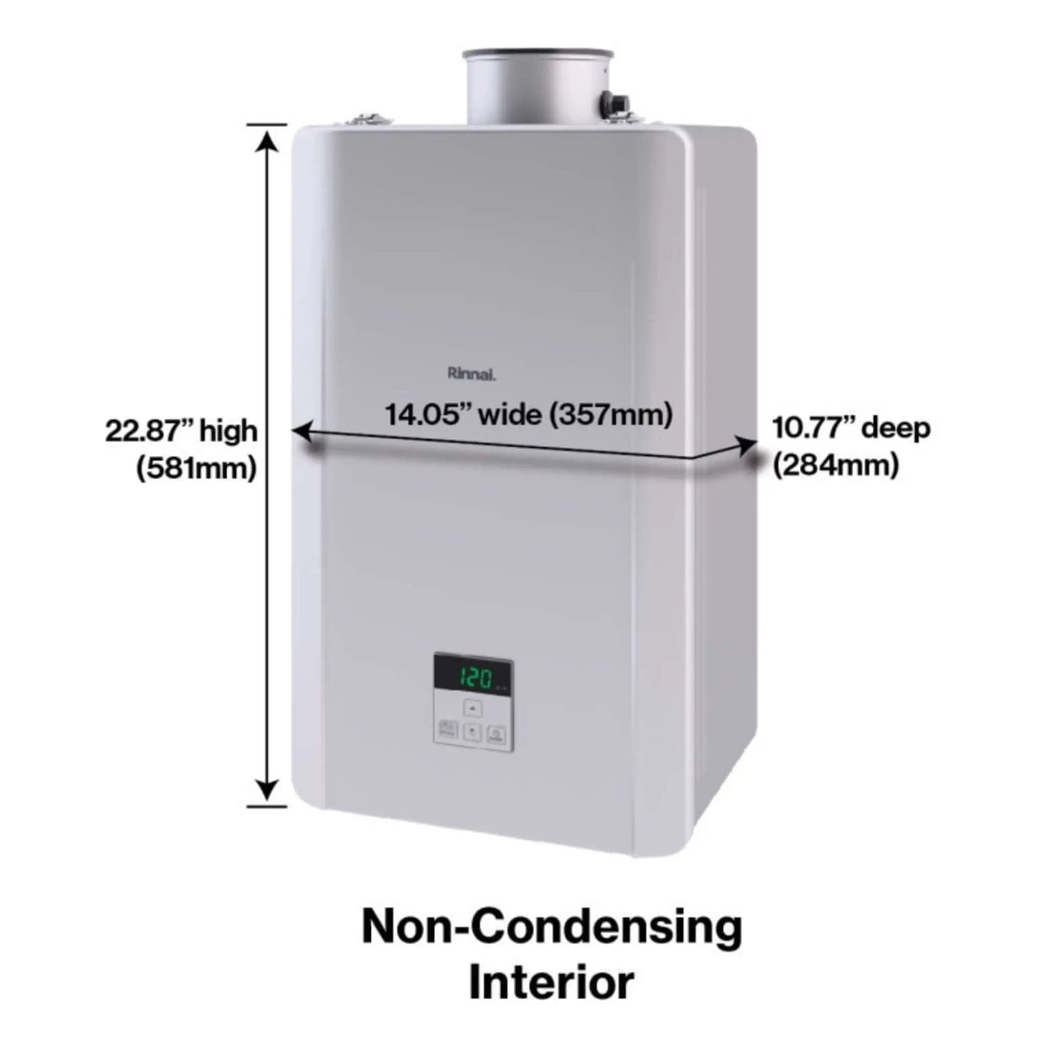 RN 6.6 GPM Indoor 160K BTU Non-Condensing Tankless Natural Gas Water H
