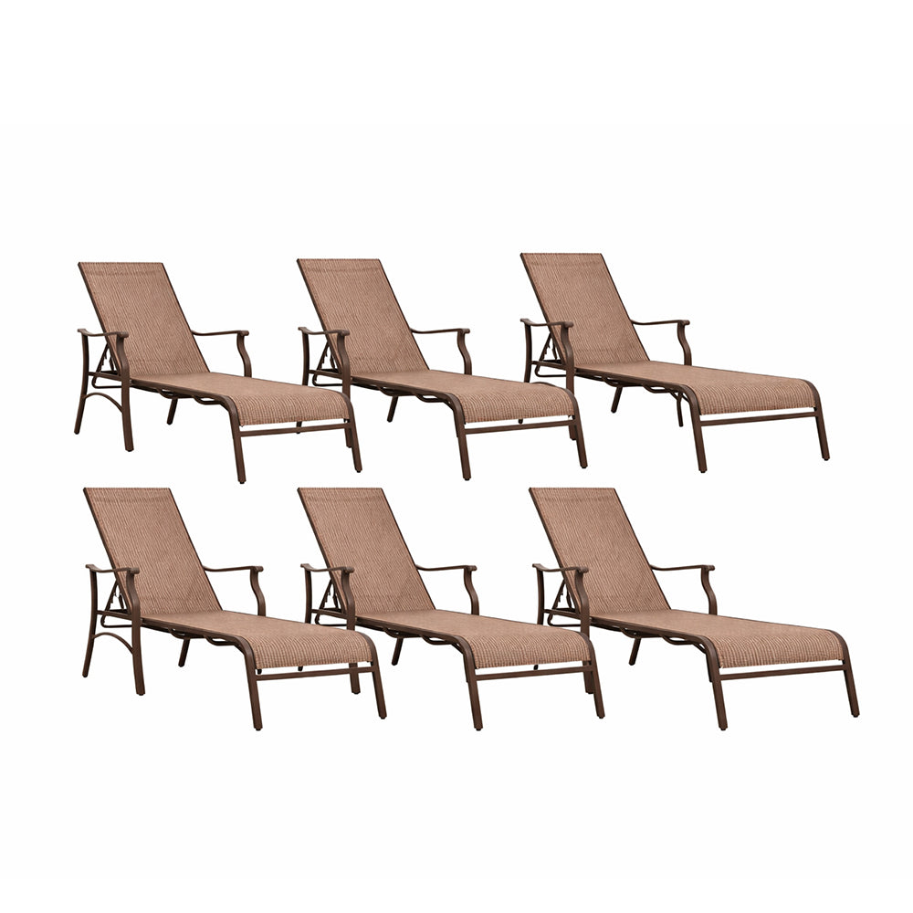6 Trevi Textilene Chaise Lounge by Outdoor-USA®