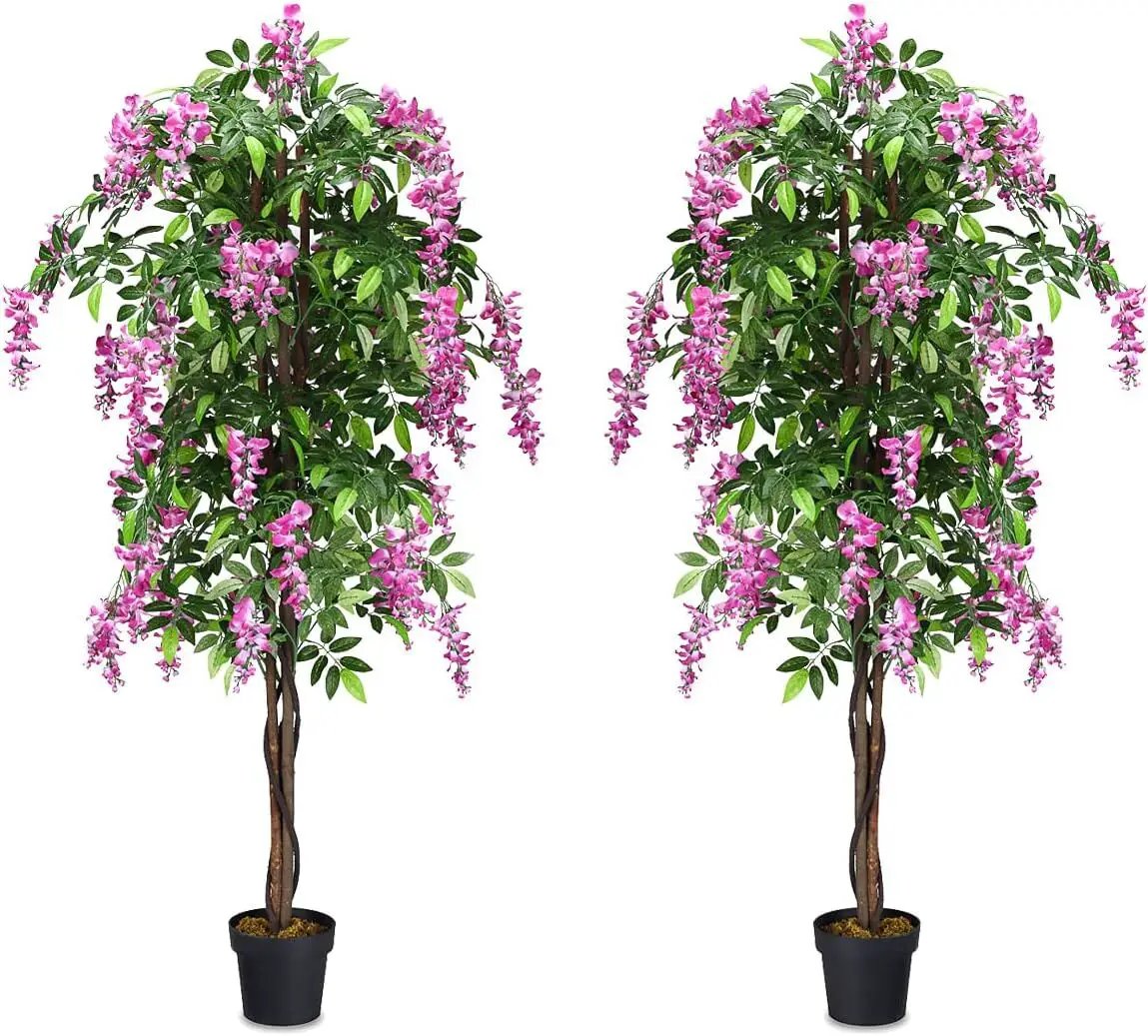 6-Feet Artificial Wisteria Silk Indoor-Outdoor Tree by DirectDeals