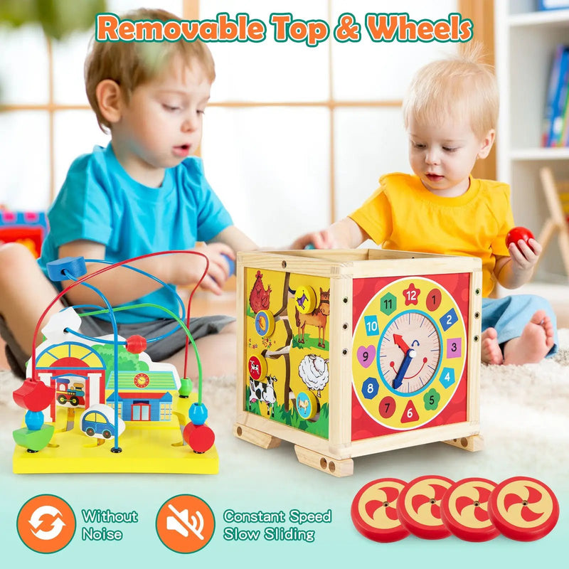 6-In-1 Developmental Learning Educational Toy with Bead Maze by DirectDeals