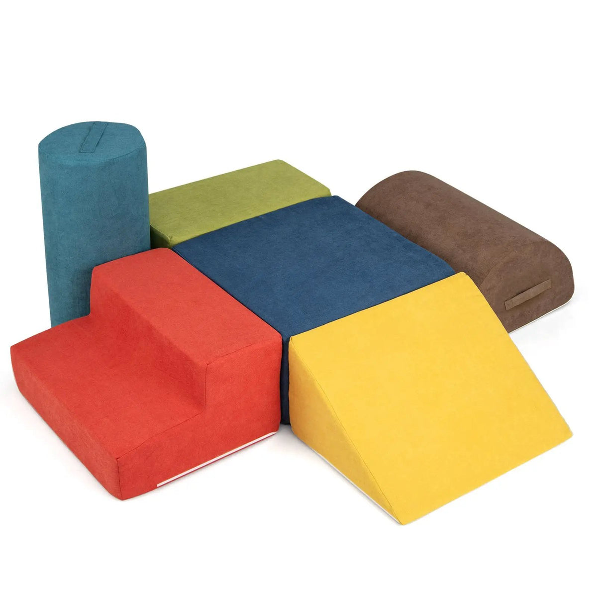 6-Piece Baby Climbing Blocks with 30D High-Density Foam and Carrying Handles by DirectDeals