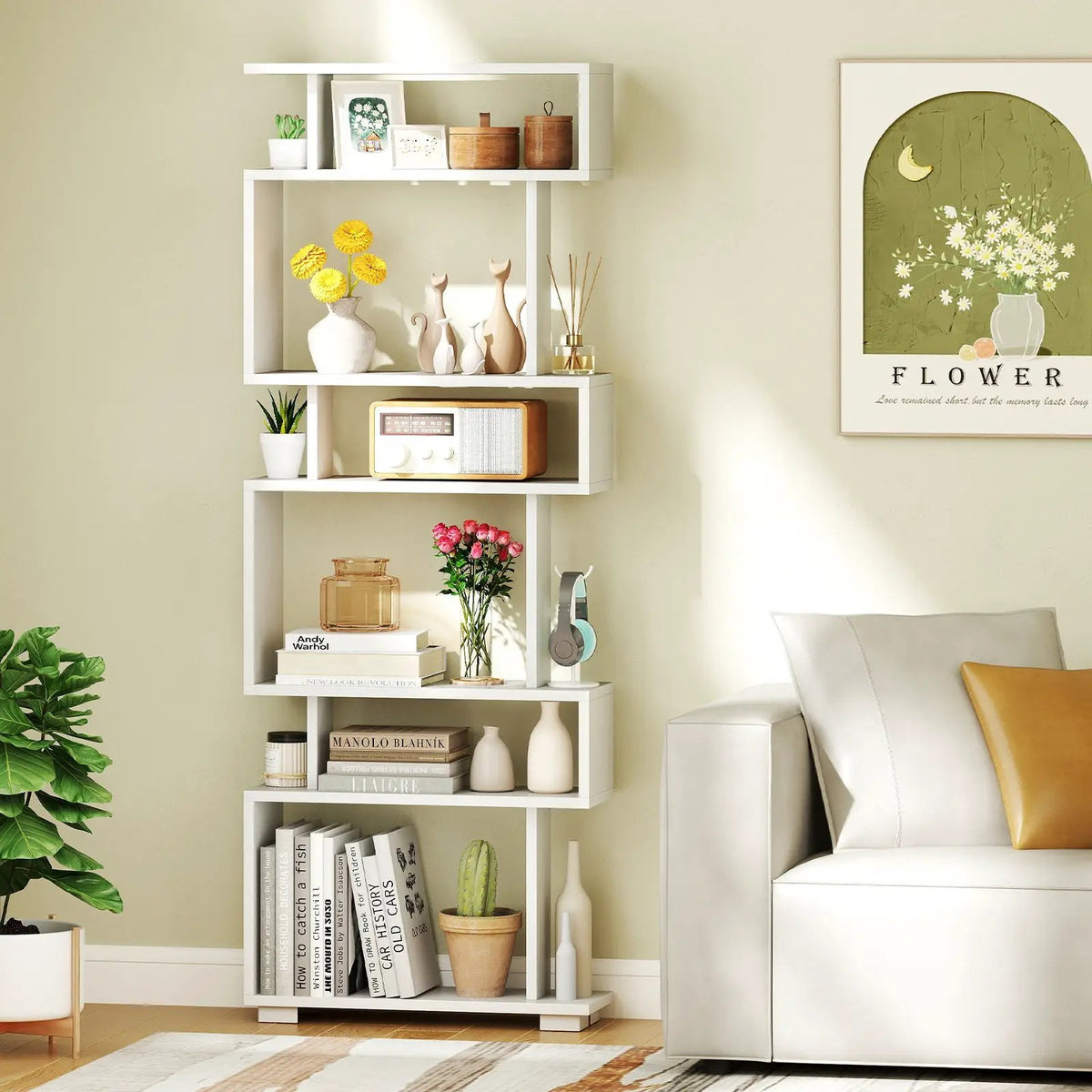 6-Tier Bookcase with Anti-Tipping Kit by DirectDeals