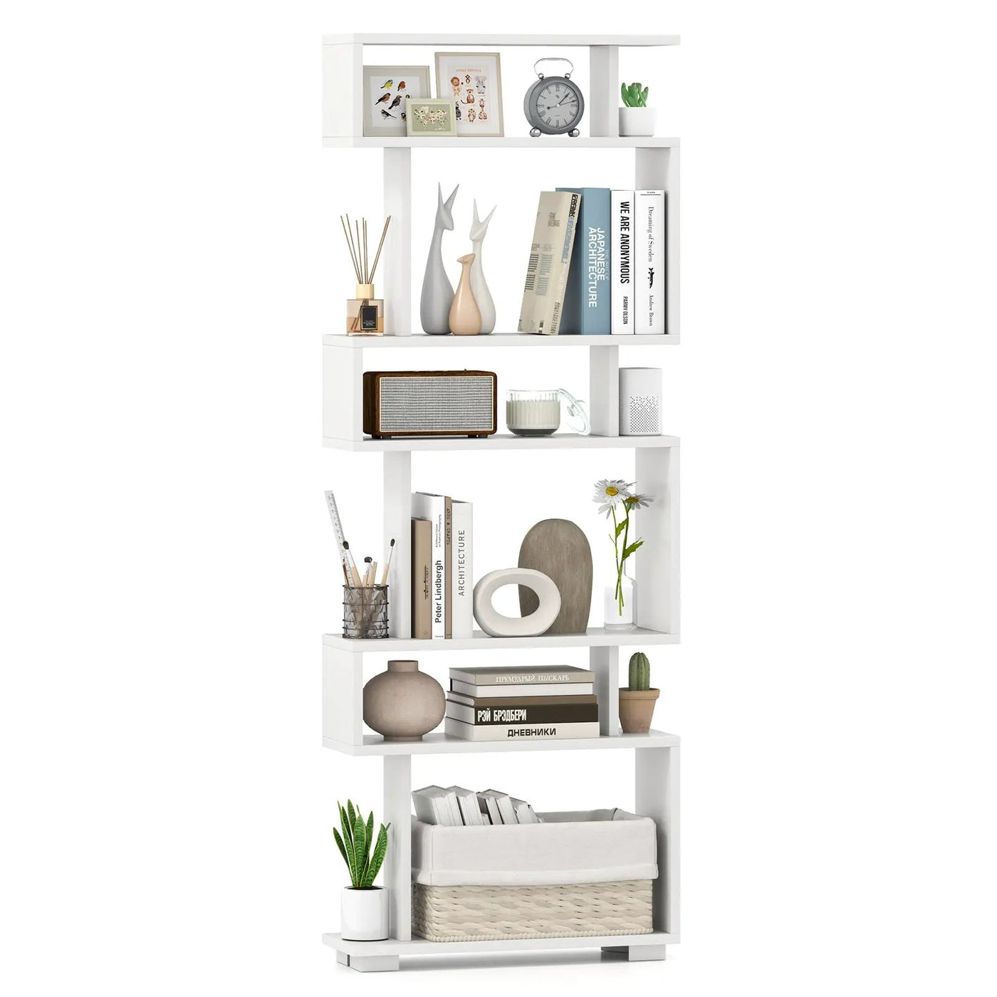 6-Tier Bookcase with Anti-Tipping Kit by DirectDeals