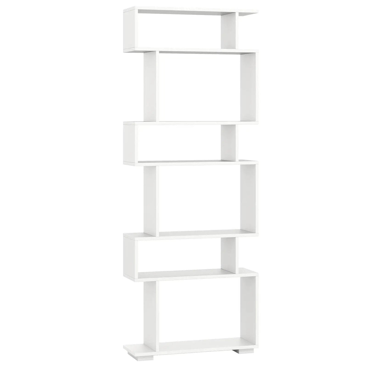 6-Tier Geometric Bookshelf with 2 Anti-Tipping Kits for Home Office by DirectDeals