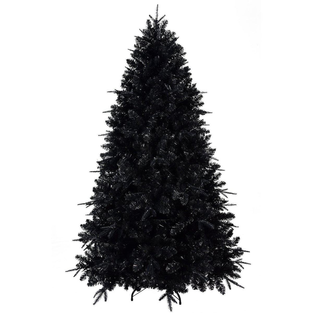 6-Foot Pre-Lit Black Christmas Tree with 350 LED Lights - Black, photo 17 of 18