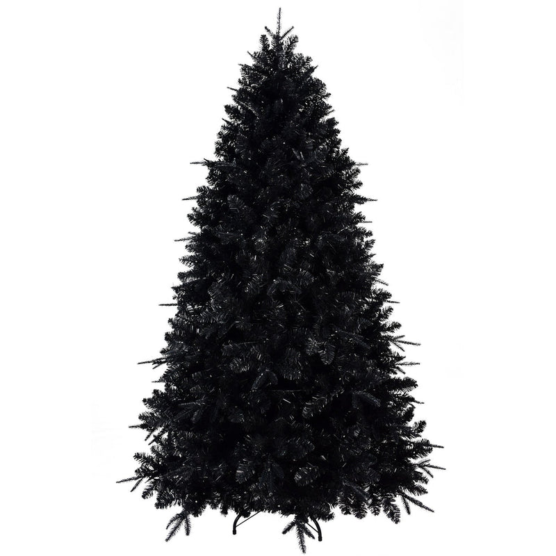6-Foot Pre-Lit Black Christmas Tree with 350 LED Lights - Black, photo 17 of 18