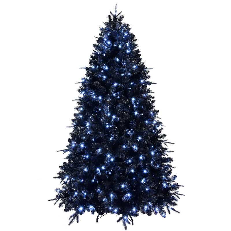 6-Foot Pre-Lit Black Christmas Tree with 350 LED Lights - Black, photo 18 of 18