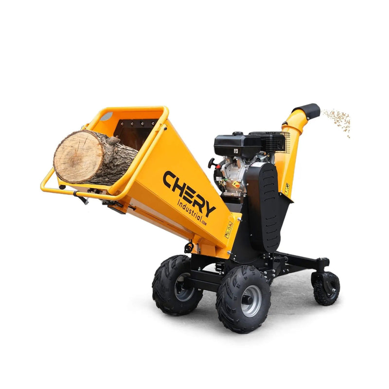 Heavy-Duty 6-Inch 420CC 15HP Gas Wood Chipper Shredder Mulcher With Tow Bar & Safety Stop Bar (SAK42731) by SAKSBY WHOLESALE