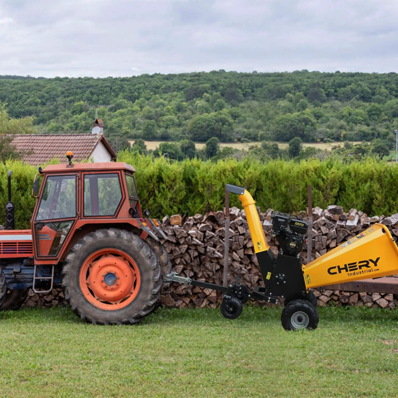 Heavy-Duty 6-Inch 420CC 15HP Gas Wood Chipper Shredder Mulcher With Tow Bar & Safety Stop Bar (SAK42731) by SAKSBY WHOLESALE