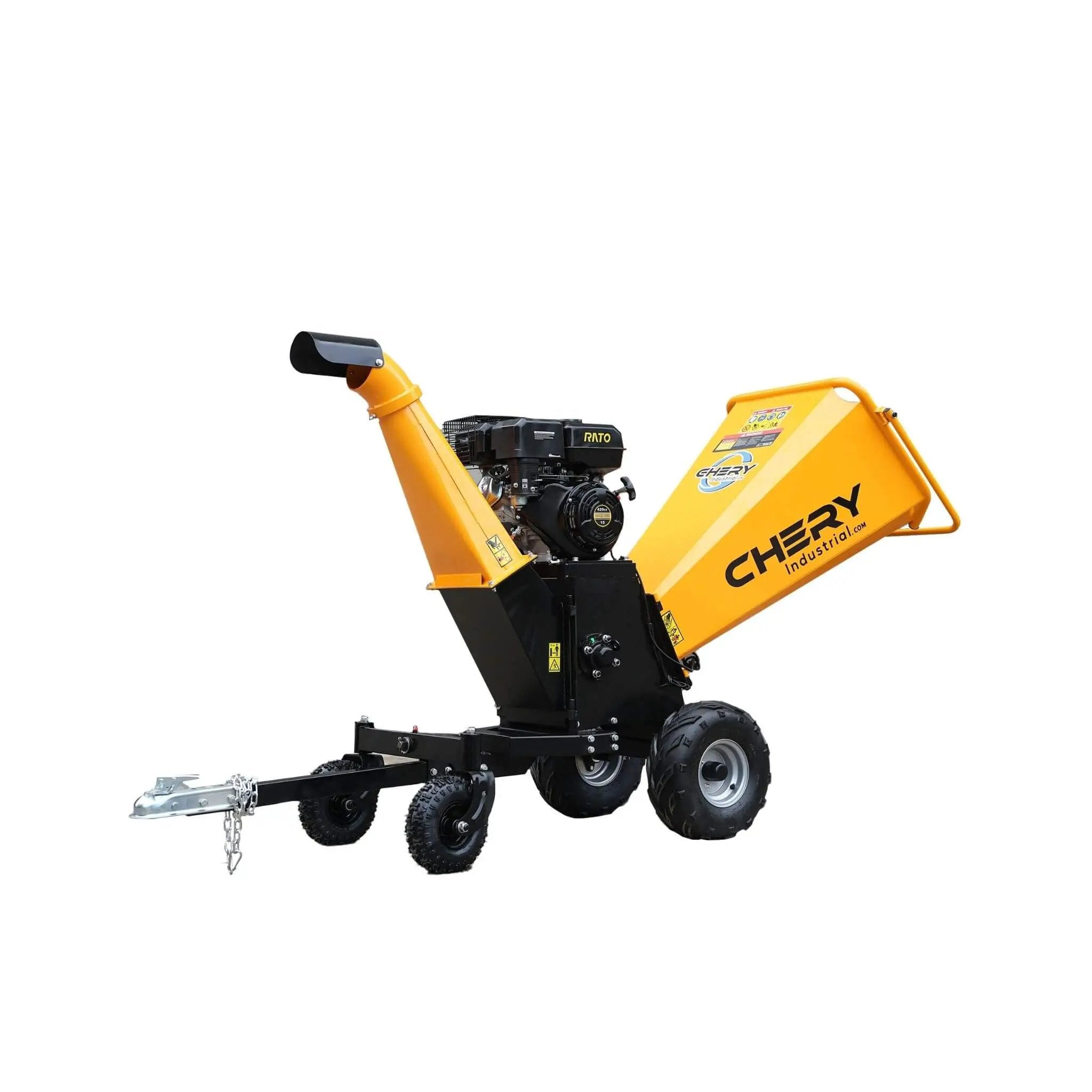 Heavy-Duty 6-Inch 420CC 15HP Gas Wood Chipper Shredder Mulcher With Tow Bar & Safety Stop Bar (SAK42731) by SAKSBY WHOLESALE