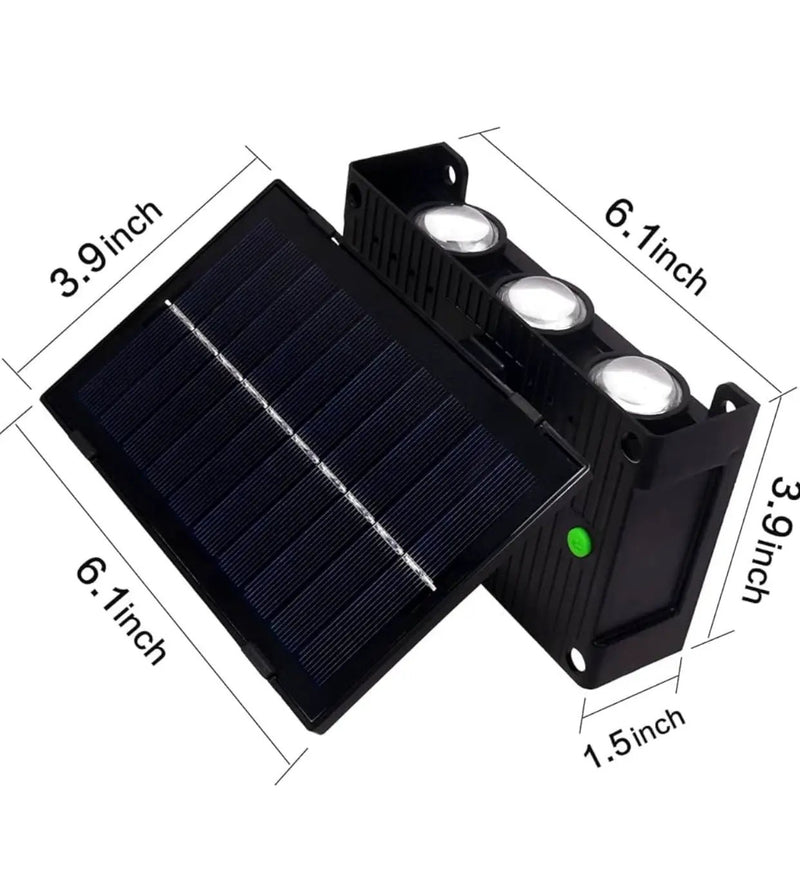 6 Pack Solar Fence Lights, Solar Deck Lights, Waterproof Outdoor Wall Lights (Warm White) by Outdoor Solar Outlet