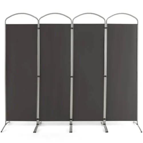 6.2Ft Folding 4-Panel Room Divider for Home Office Living Room by DirectDeals