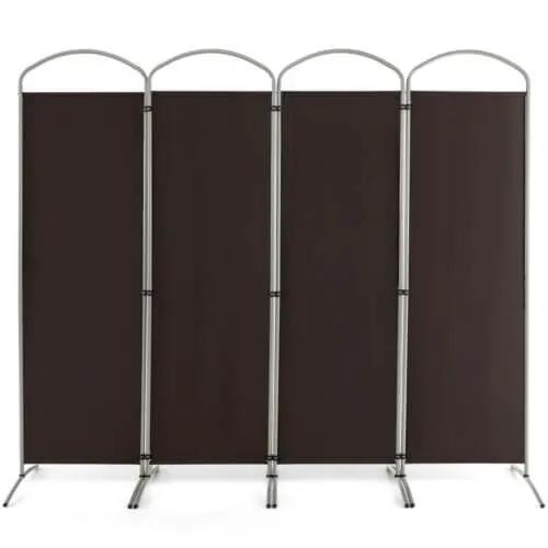 6.2Ft Folding 4-Panel Room Divider for Home Office Living Room by DirectDeals