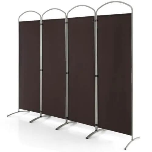 6.2Ft Folding 4-Panel Room Divider for Home Office Living Room by DirectDeals