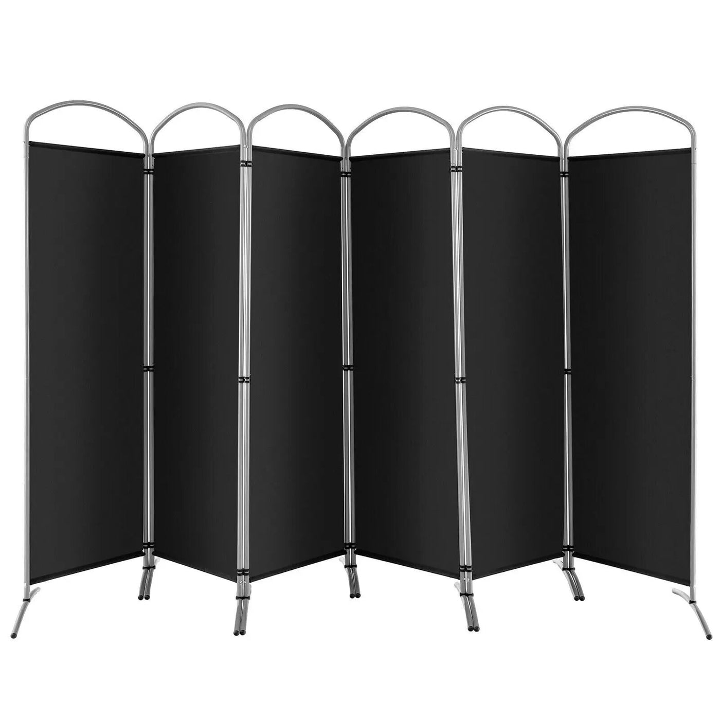 6 Feet 6-Panels Freestanding Folding Privacy Screen-White by DirectDeals