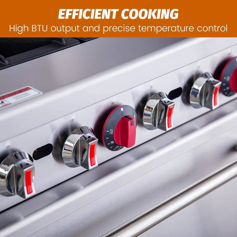 60-Inch Commercial 6-Burner 276K BTU Gas Range With Dual Ovens, Griddle And Salamander (SAK56914) by SAKSBY WHOLESALE