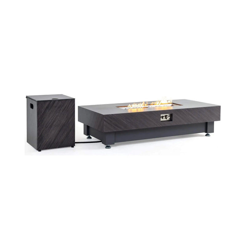 Alora Premium 60-Inch Rectangular Outdoor Modern Propane Fire Pit Table With Rain Cover (SAK91273) by SAKSBY WHOLESALE