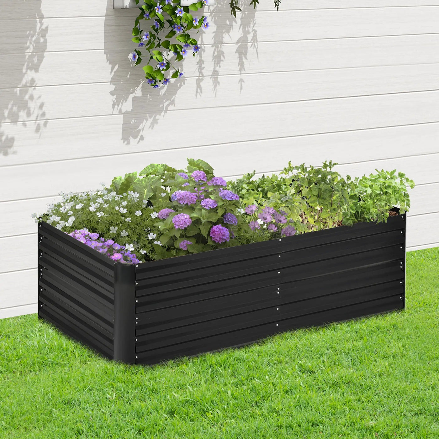 Outsunny Galvanized Raised Garden Bed Kit with Reinforcing Bars by HouseOfZazla