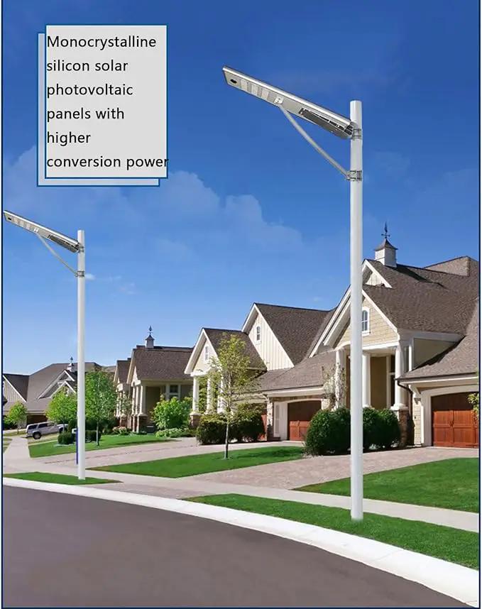 6000W Aluminum Frame LED Integrated Solar Street Light, IP65 Waterproof , Radar Sensor + Light Sensor, Dusk to Dawn Solar by Outdoor Solar Outlet
