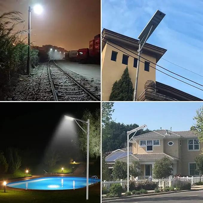 6000W Aluminum Frame LED Integrated Solar Street Light, IP65 Waterproof , Radar Sensor + Light Sensor, Dusk to Dawn Solar by Outdoor Solar Outlet