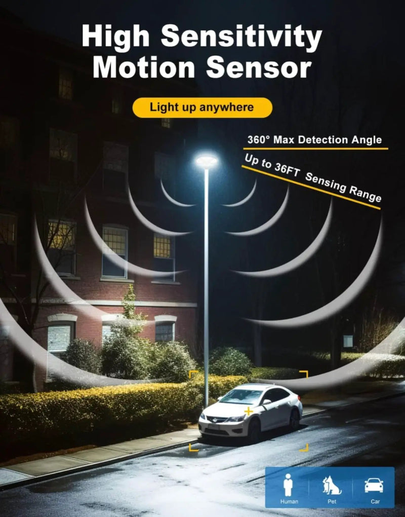 6000W Solar Street Light Outdoor Waterproof -Radar & Motion Sensing, Remote Control with 360° Wide Angle Lighting by Outdoor Solar Outlet