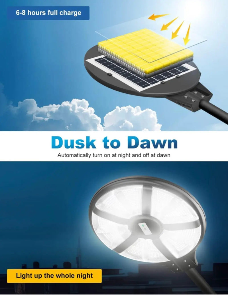 6000W Solar Street Light Outdoor Waterproof -Radar & Motion Sensing, Remote Control with 360° Wide Angle Lighting by Outdoor Solar Outlet
