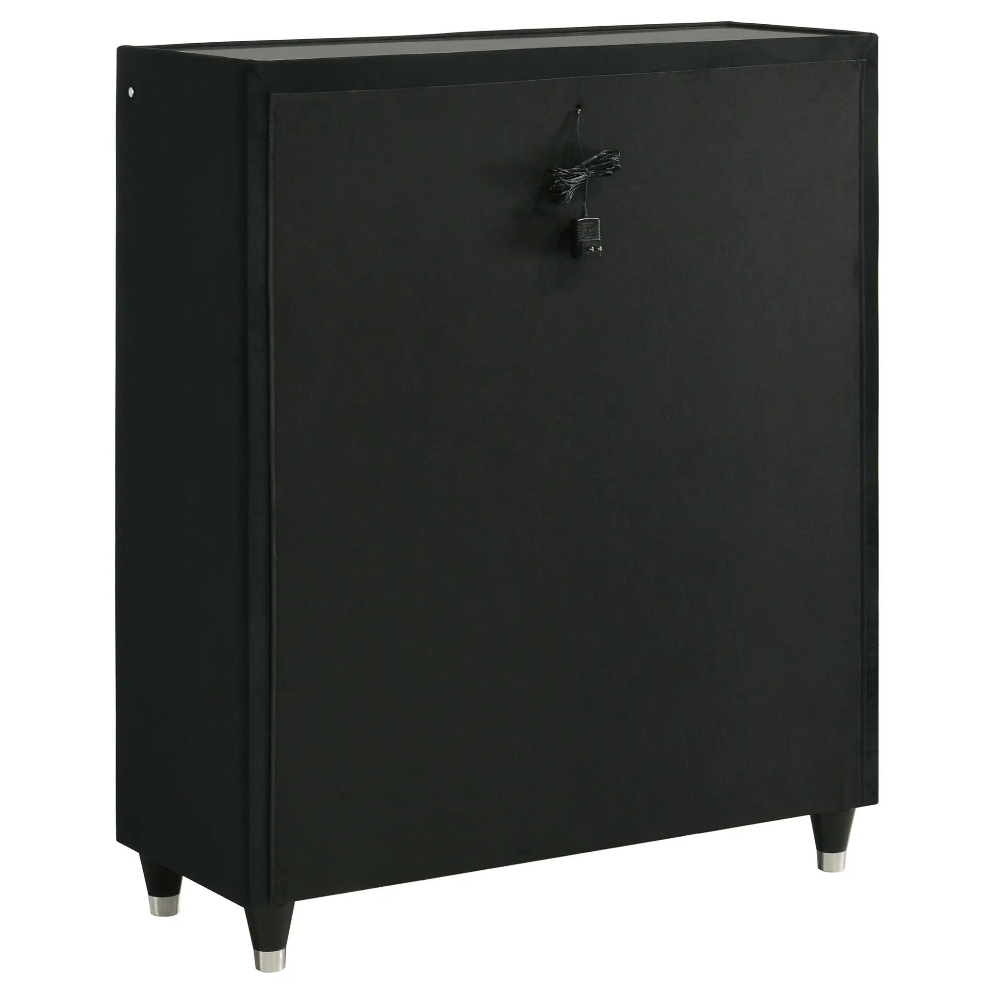 Lorient 5-drawer LED Chest of Drawers Black by Unique Piece Furniture