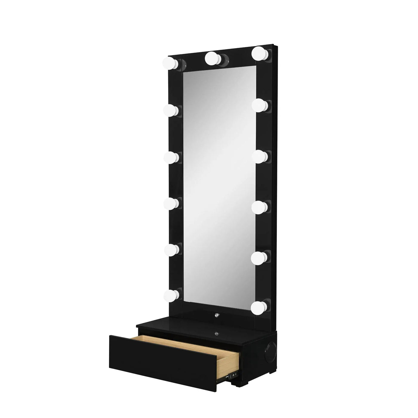 Elisa - Narrow Tall Mirror With Speaker And Drawer by HouseOfZazla