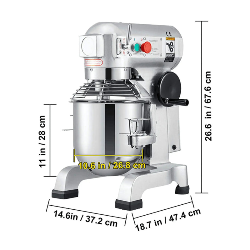 600W Commercial Dough Kneader Bakery Mixer Machine, 15QT (SAK95629) by SAKSBY WHOLESALE