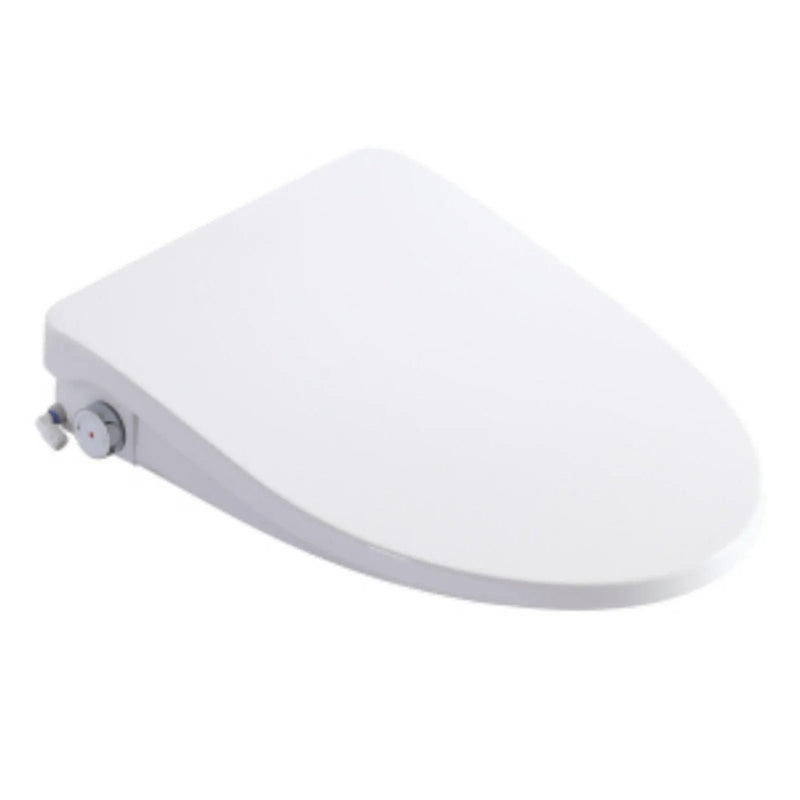 Smart Bidet Toilet Seat & Side Knob Adjustable Heated Seat With Water Temperature And Pressure Adjustment Portable Bidet - White by HouseOfZazla