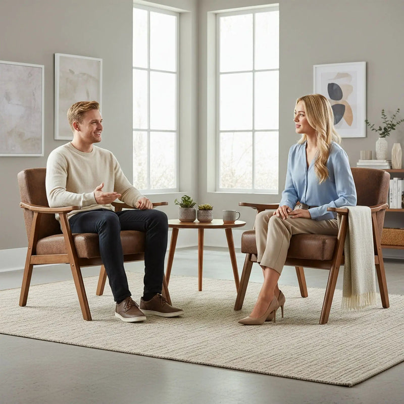 Accent Chair, Classic Mid Century Modern For Extra Seating by Unique Piece Furniture