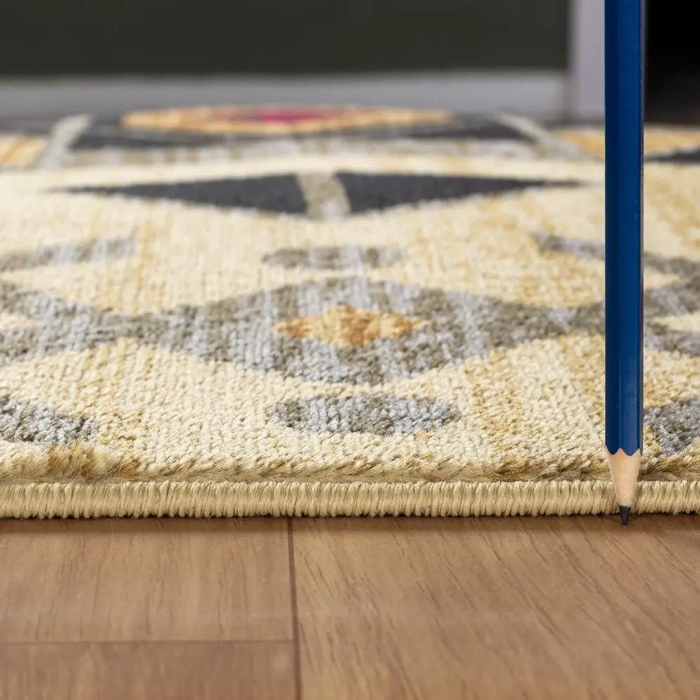 Tribes - 5'3" X 7'3" Southwest Area Rug Polypropylene - Cream by Unique Piece Furniture