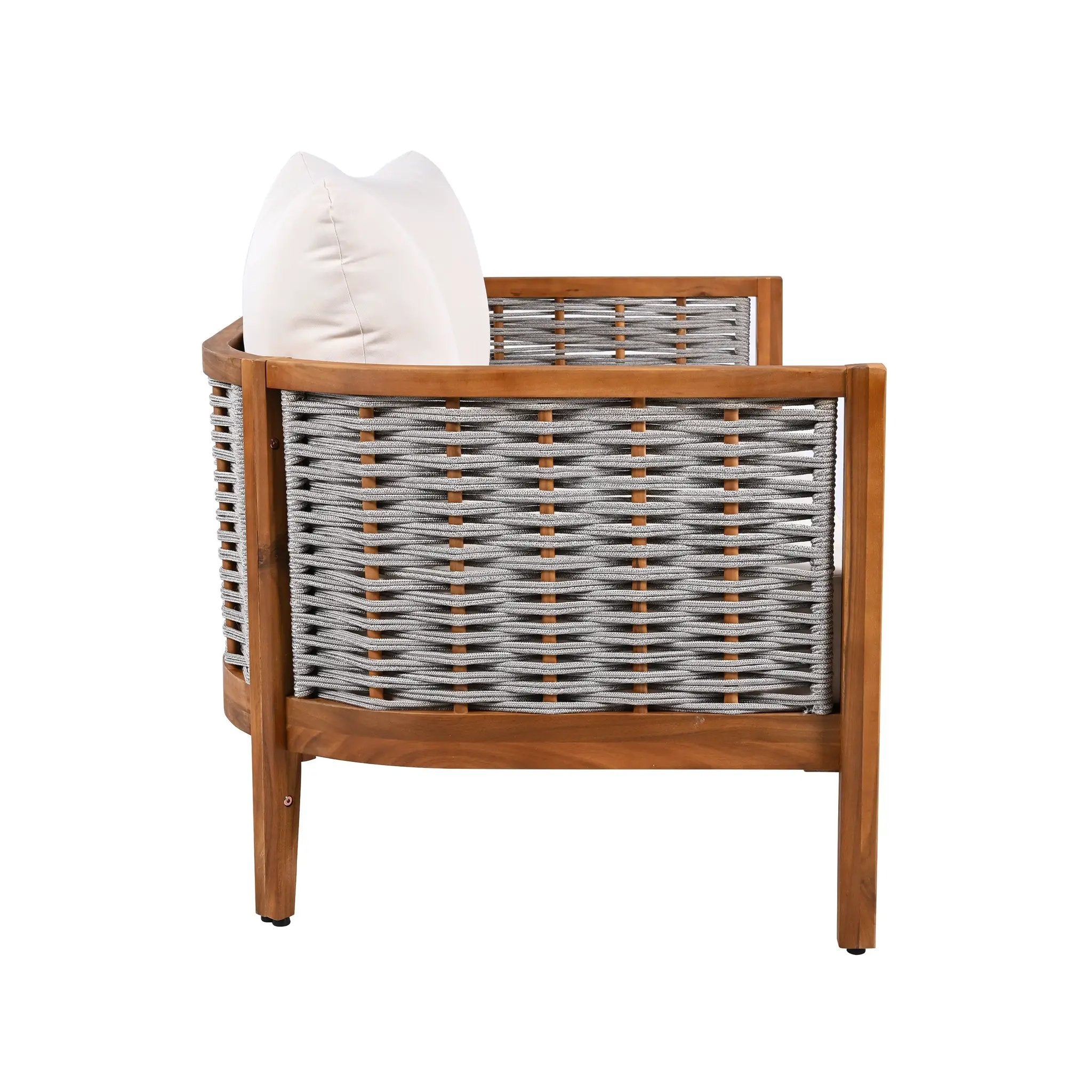 Outdoor Unique Tub Design 4-Seat Sofa Set with Woven Rope by HouseOfZazla