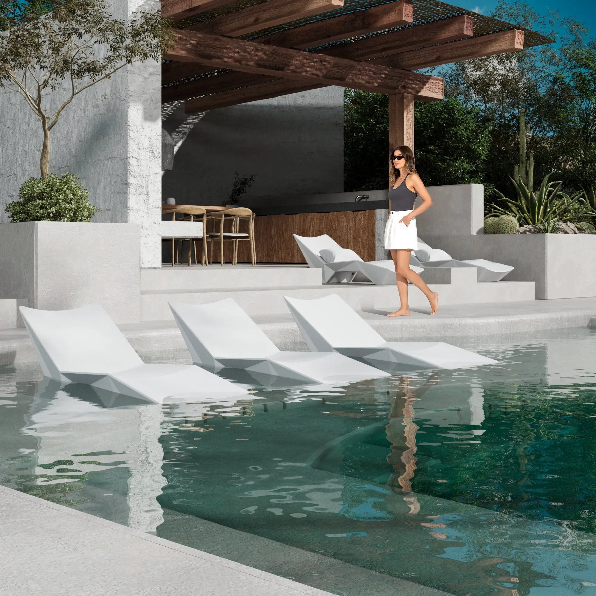 Quick Assembly S-Shaped Pool Lounger by HouseOfZazla
